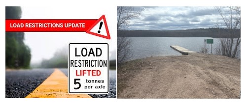 Load Restrictions Lifted and Smith Lake
